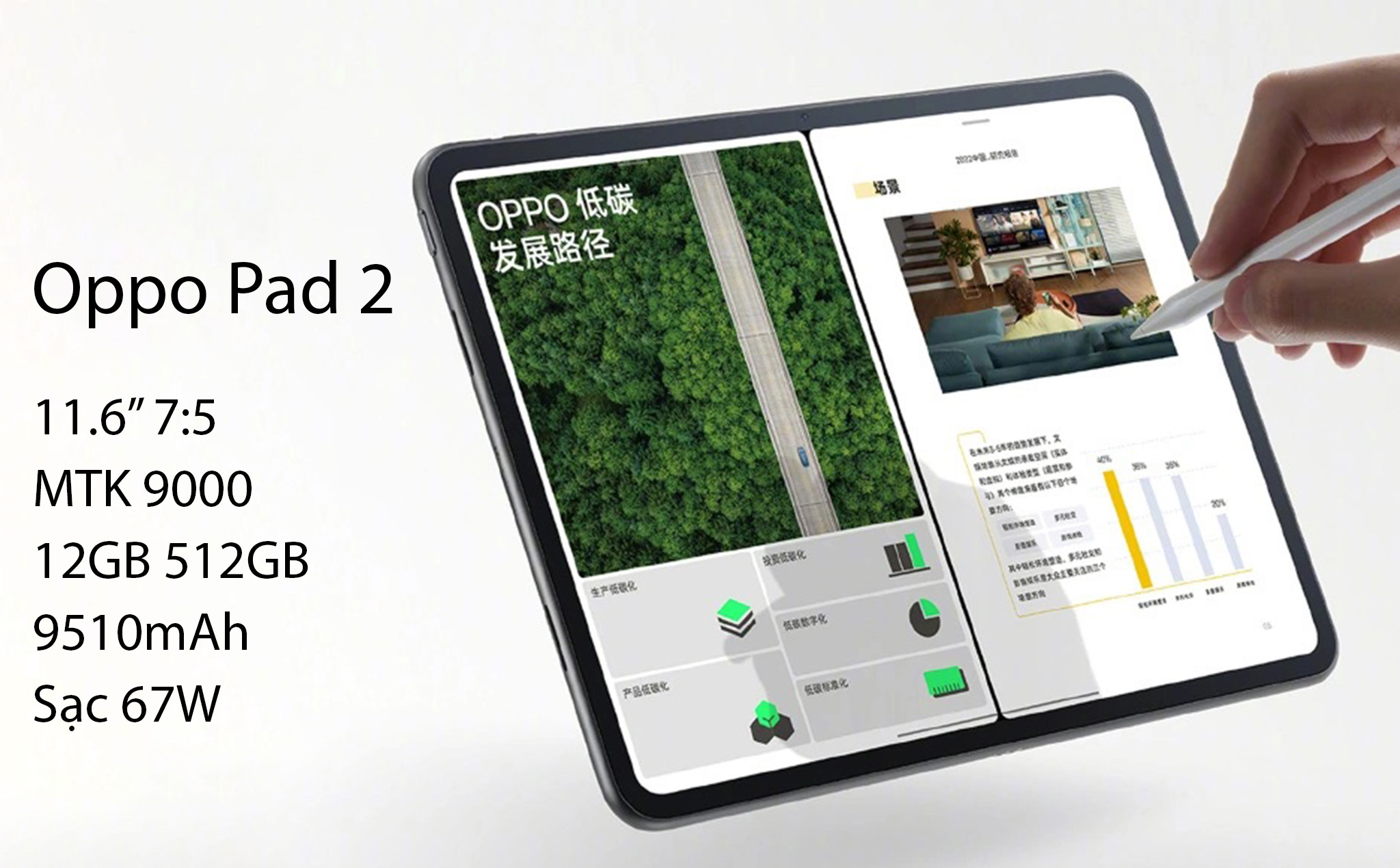 OPPO Pad 2 là OnePlus Pad đổi tên với màn hình 7:5, liệu đây có phải là xu hướng cho tablet Android?