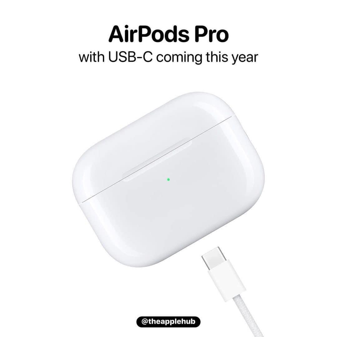 Apple sẽ có bảng nâng cấp cho AirPods Pro (thế hệ 2) với hộp sạc cổng USB-C vào cuối năm nay.