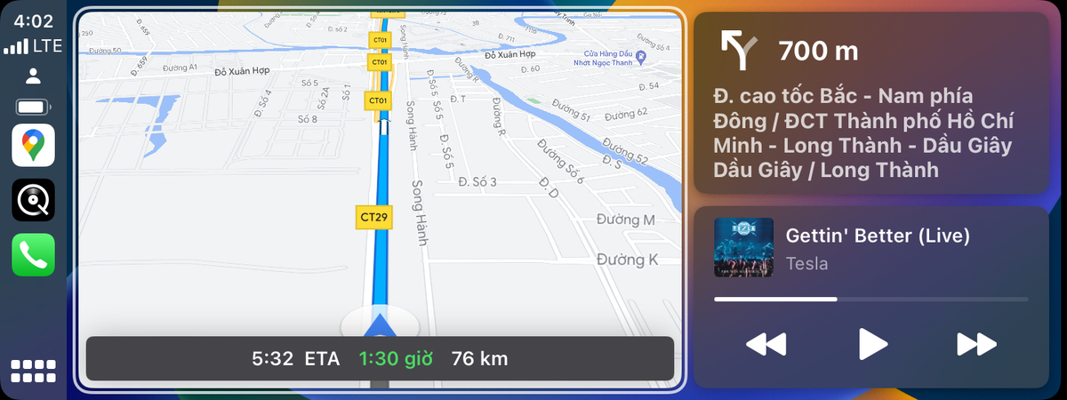 Giao điện CarPlay từ iOS16.4 mới đẹp quá...