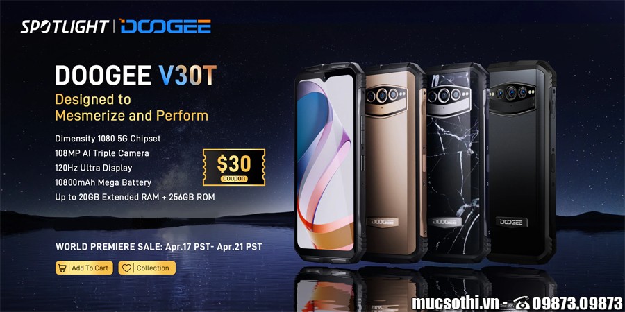 Lộ diện Doogee V30T phiên bản nâng cấp Ram20GB của V30 gây xôn xao