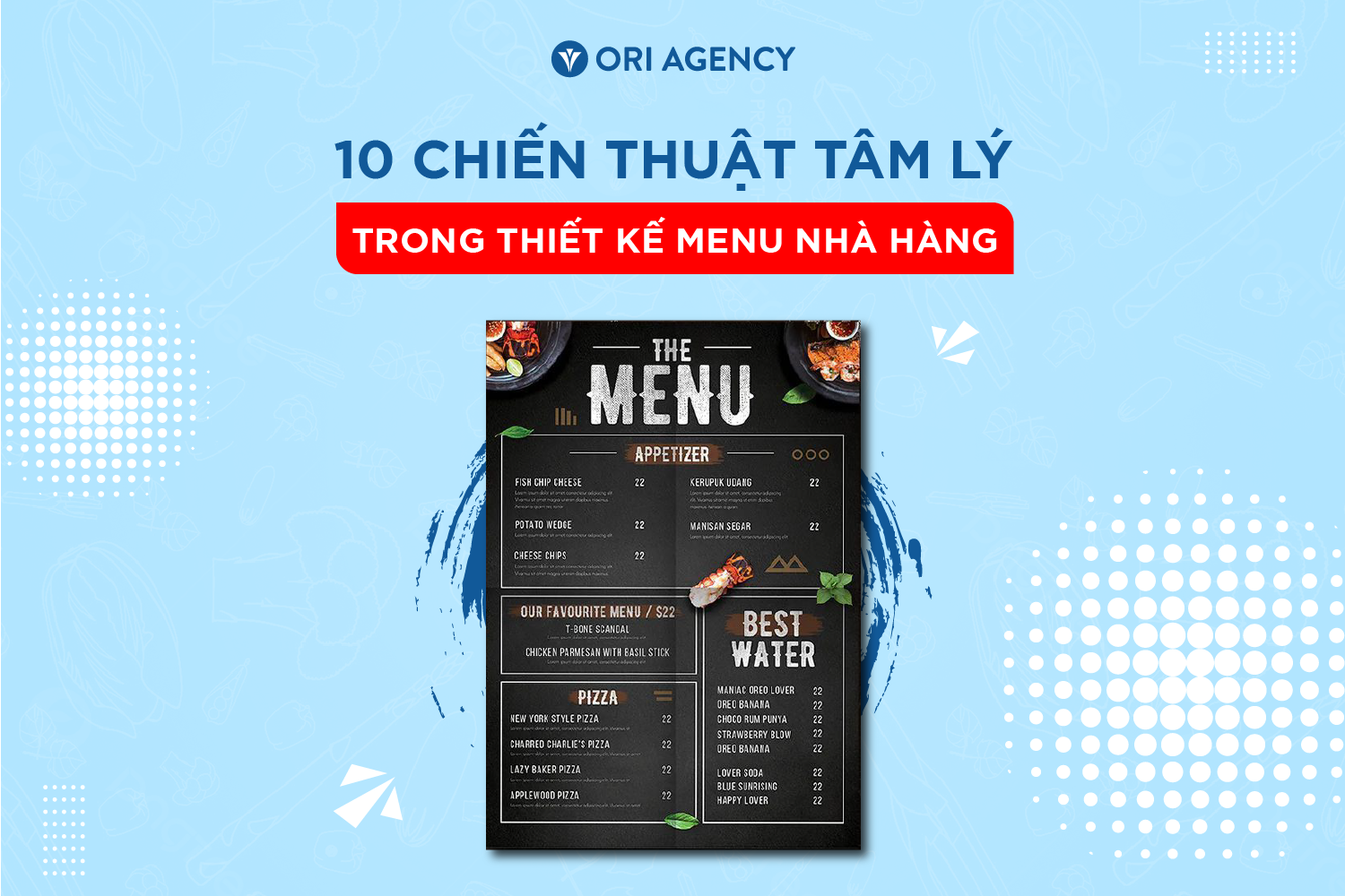 10 chiến thuật tâm lý trong thiết kế Menu nhà hàng