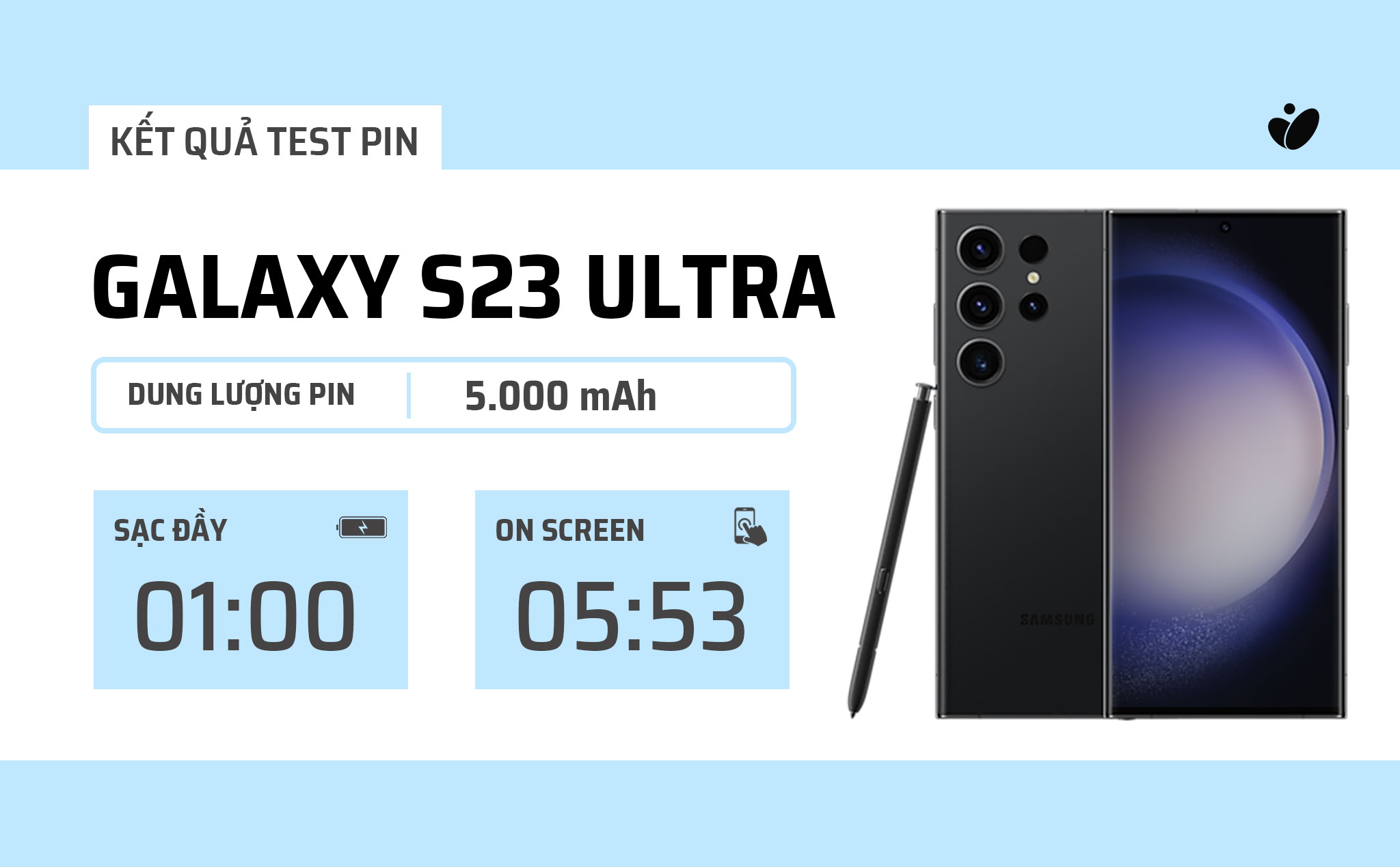 Đánh giá pin Samsung Galaxy S23 Ultra: on screen trung bình gần 6 tiếng, dùng 1 ngày thoải mái