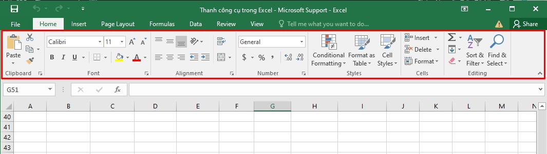 Thanh công cụ Excel bị ẩn: Nguyên nhân và cách khắc phục