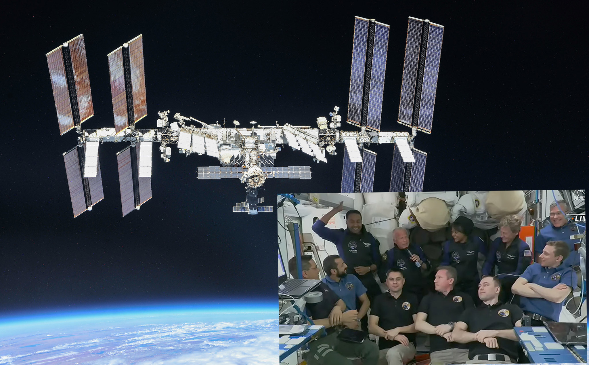 Trạm vũ trụ ISS đông đúc trở lại, đón thêm 4 phi hành gia "cập bến"
