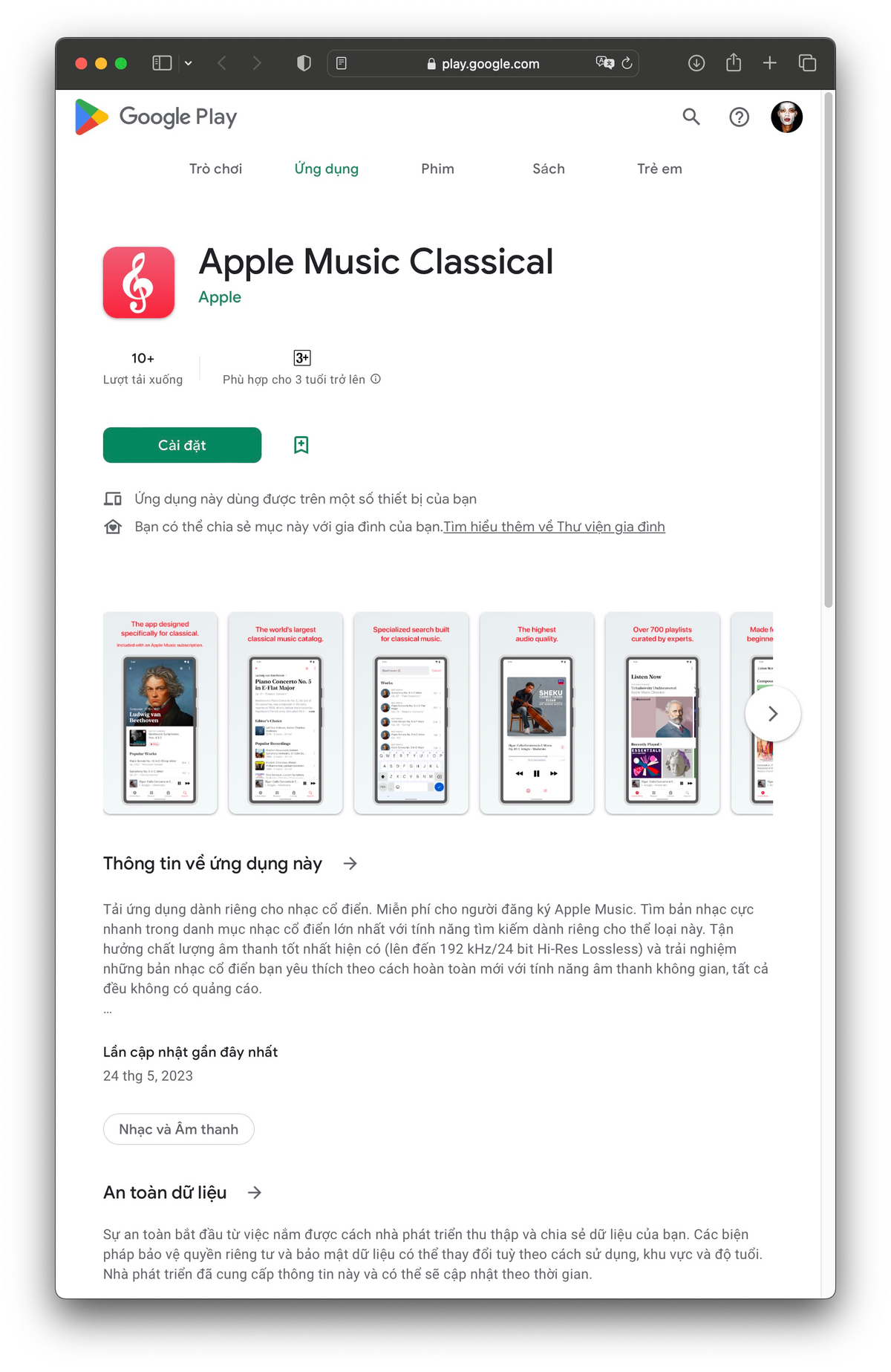 Apple Music Classic đã có trên Android, tải về thôi anh em