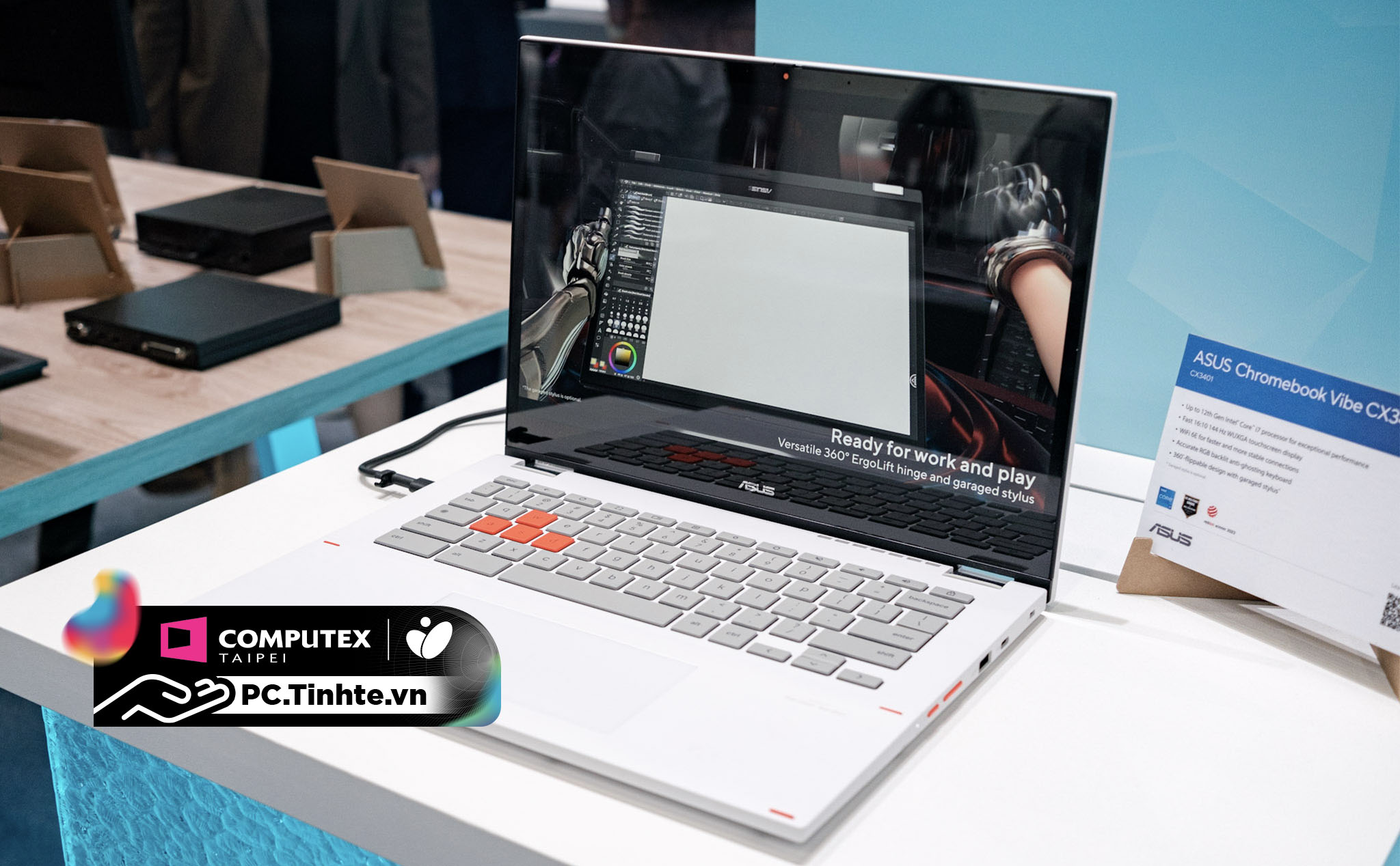 Computex 2023: Trên tay ASUS Chromebook Vibe CX34 Flip: chiếc laptop chơi game đám mây đẹp