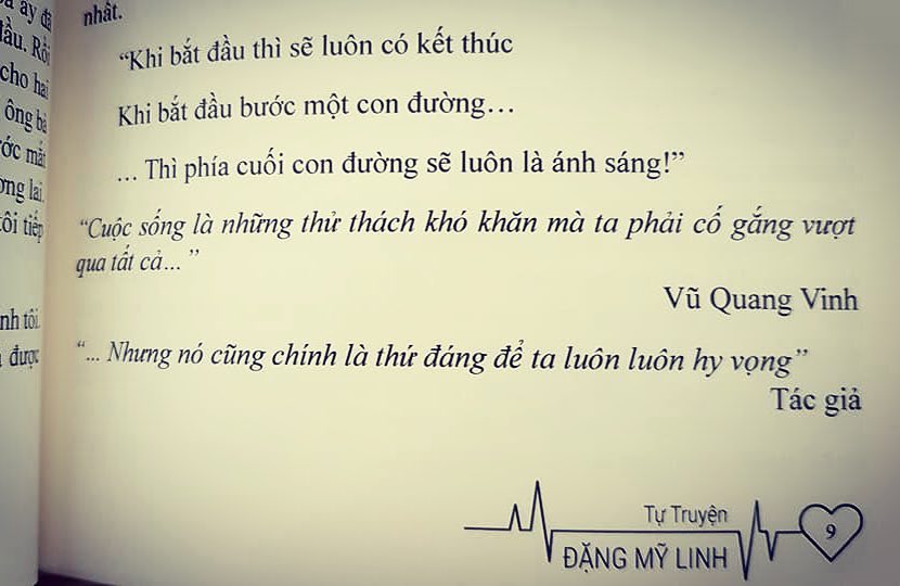 "Cuộc sống là những thử thách khó khăn mà ta phải cố gắng vượt qua tất cả...