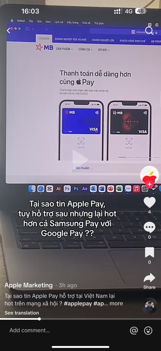 Biết là nhiều người hóng Apple Pay thật