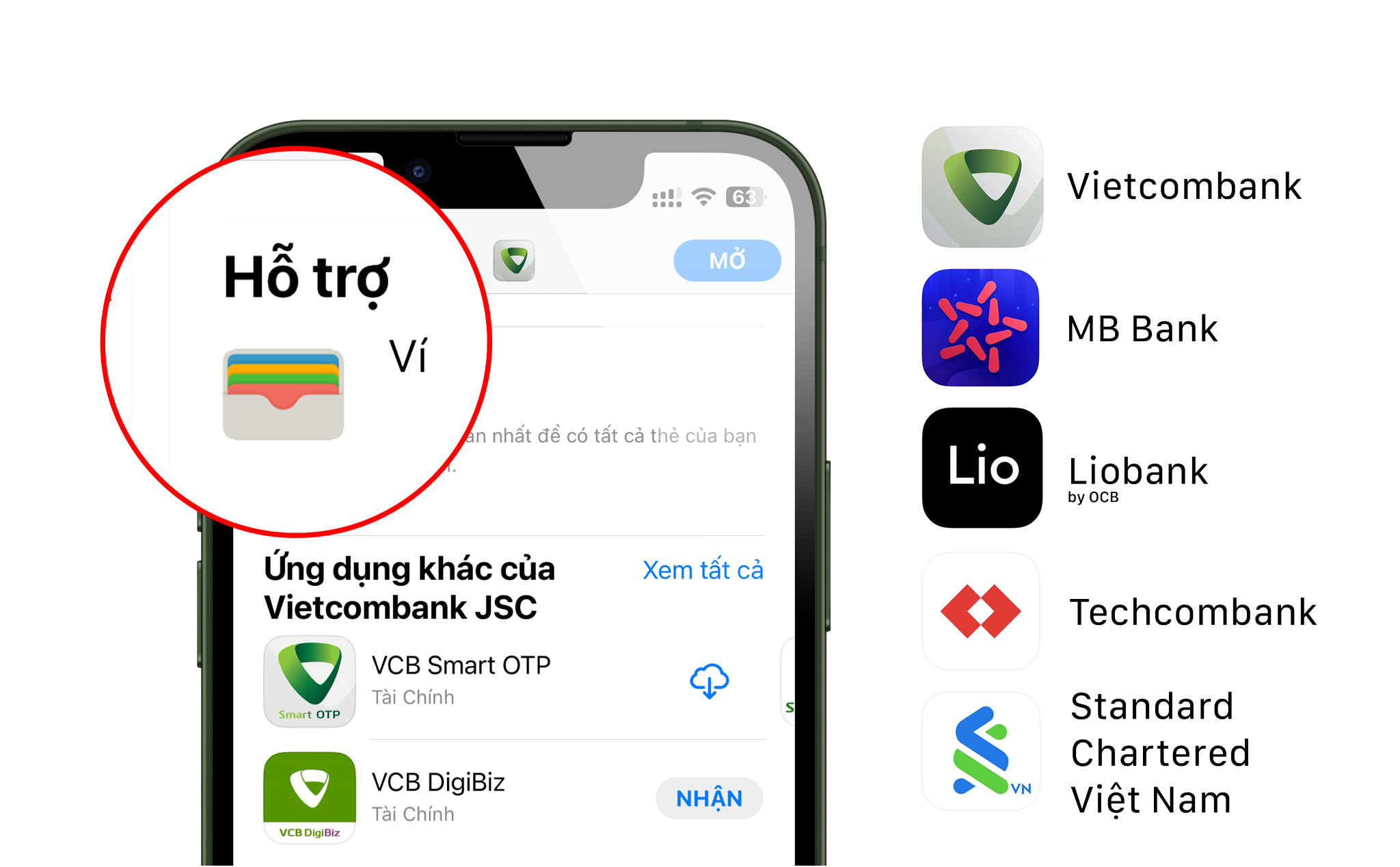 Ngân hàng cập nhật ứng dụng hỗ trợ Apple Pay tại Việt Nam