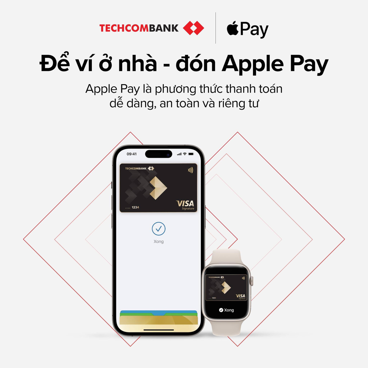 [QC]  Chào đón Apple Pay tới Việt Nam! iPhone của bạn nay là thẻ Techcombank của bạn.
