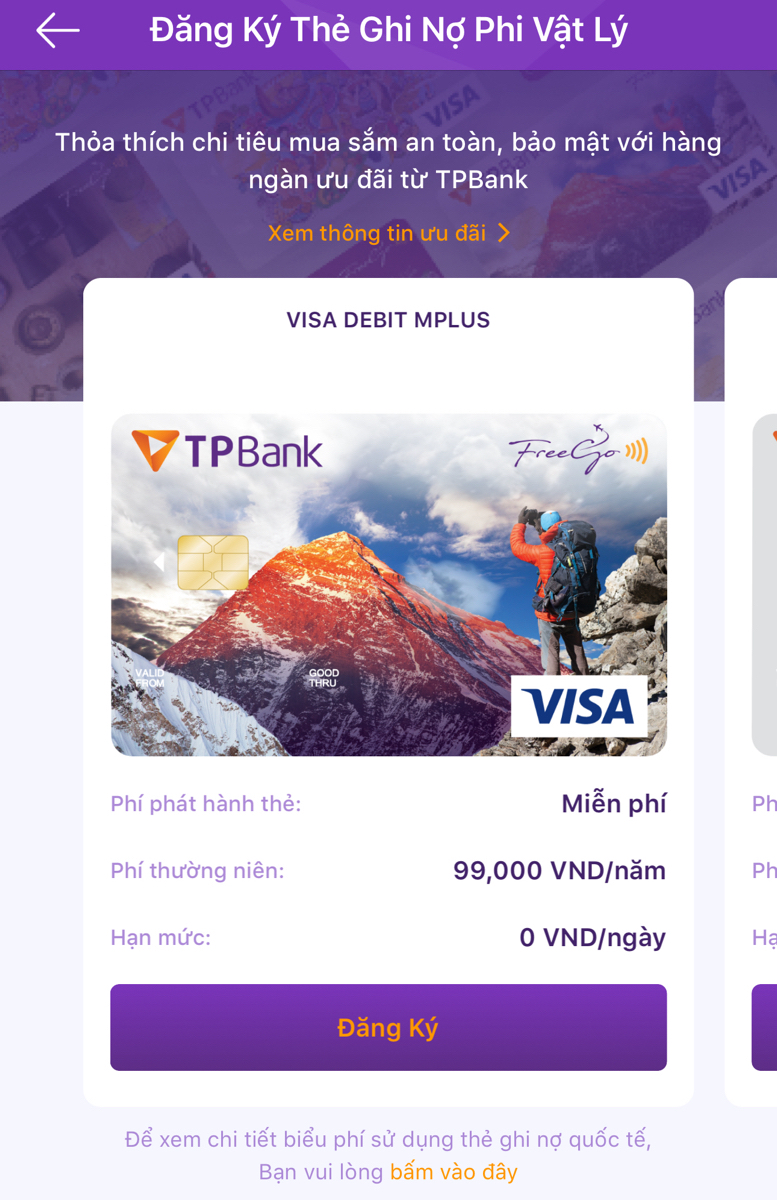 Thẻ Visa Debit Mplus TPBank là gì?