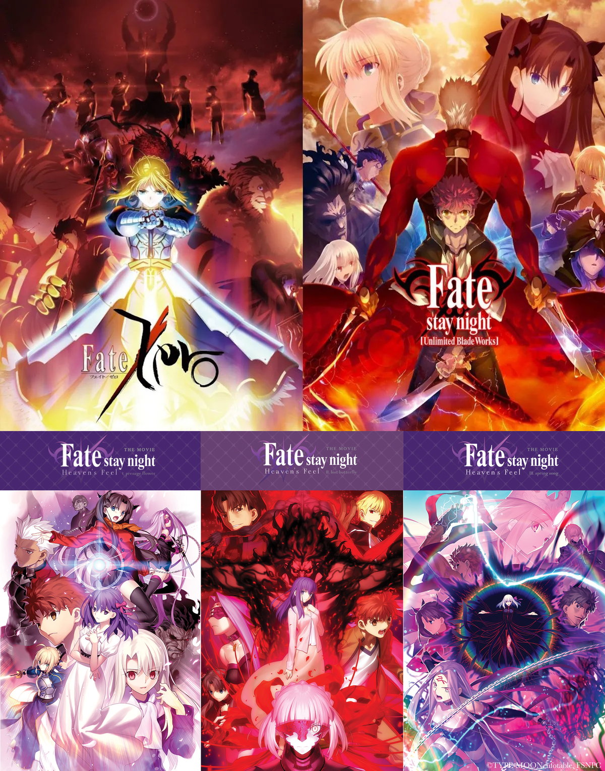 Set combo anime Sony: "Fate" by Aniplex feat ufotable