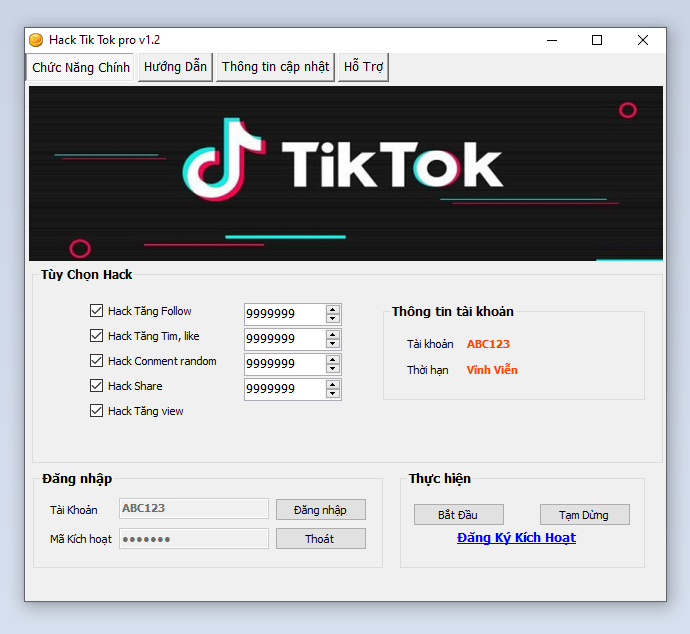 Tik Tok Mod apk Miễn phí (Tăng Follow, tim,like, view, Tự động.. Viết