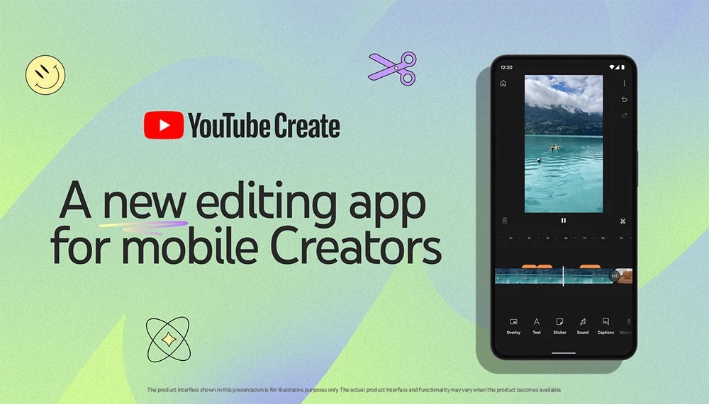 YouTube ra mắt Create: app chỉnh video di động