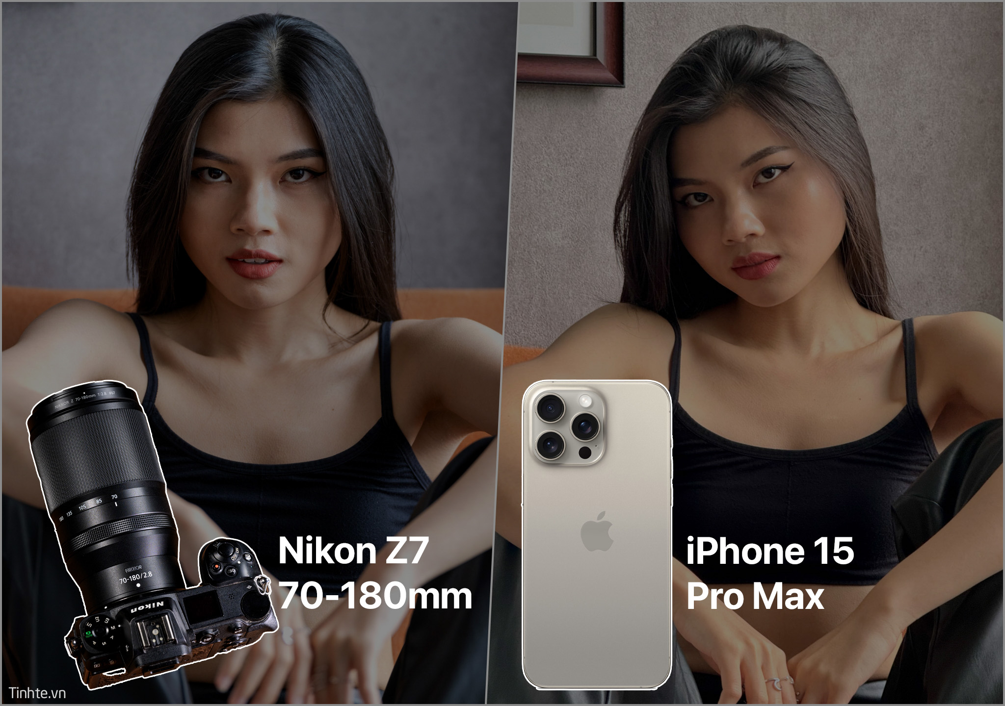 Thử so sánh tiêu cự 120mm của iPhone với Nikon Z7 cùng ống kính 70-180mm f/2.8