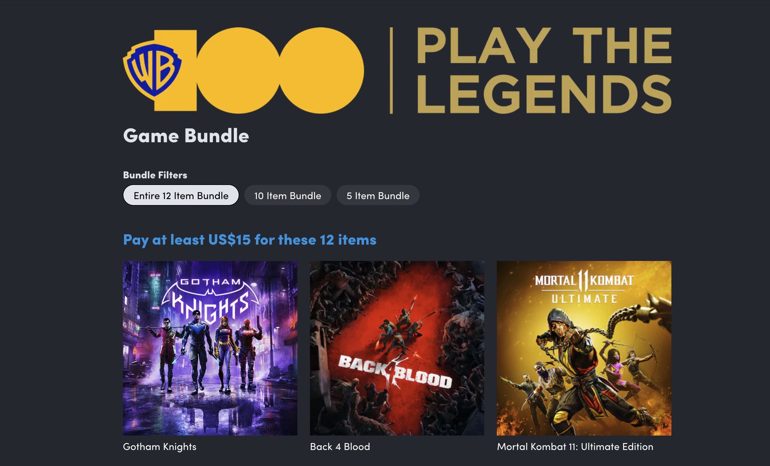 Warner Bros Humble Bundle: trả 15 đô sở hữu 12 game đỉnh của WB