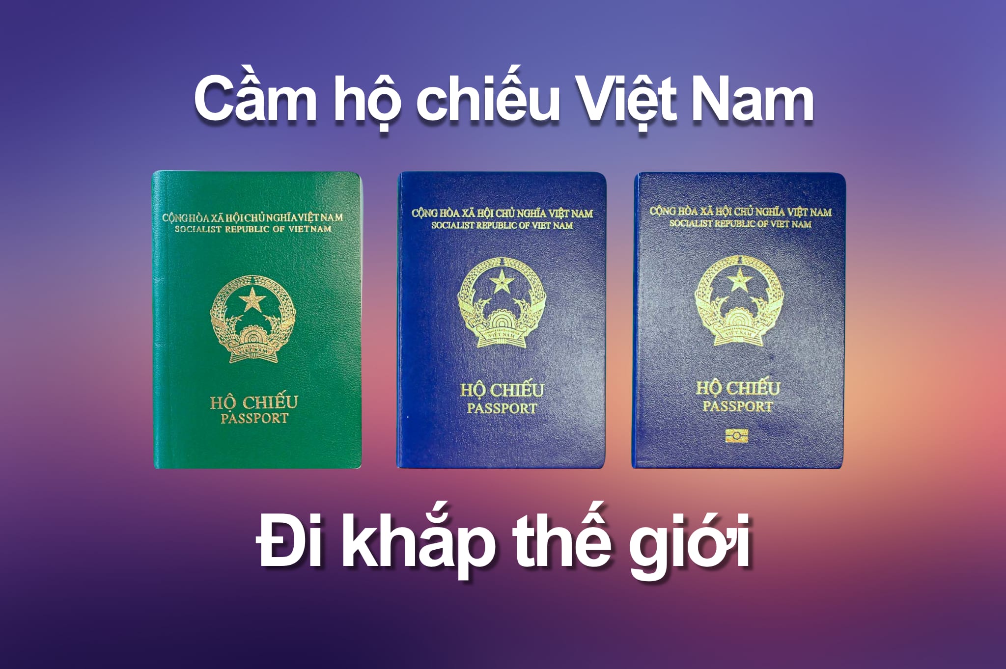 Người Việt Nam được miễn Visa 24 nước, xin Visa On Arrival 26 nước, xin eVisa 36 nước