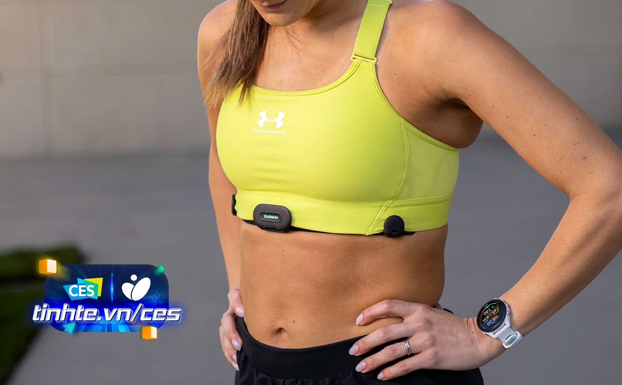 CES24: Garmin giới thiệu máy đo nhịp tim HRM-Fit gắn dưới bra