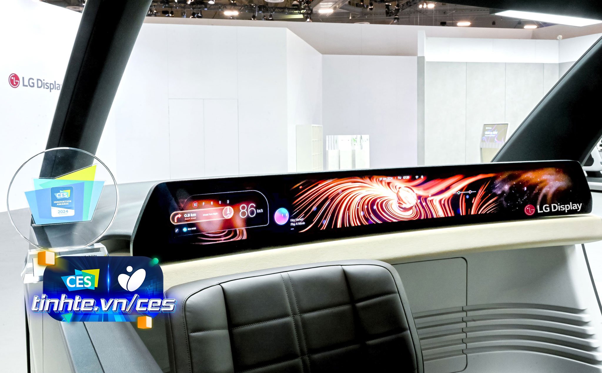 CES24: 57-inch Pillar-to-Pillar LCD, màn hình ô tô lớn nhất thế giới đến từ LG