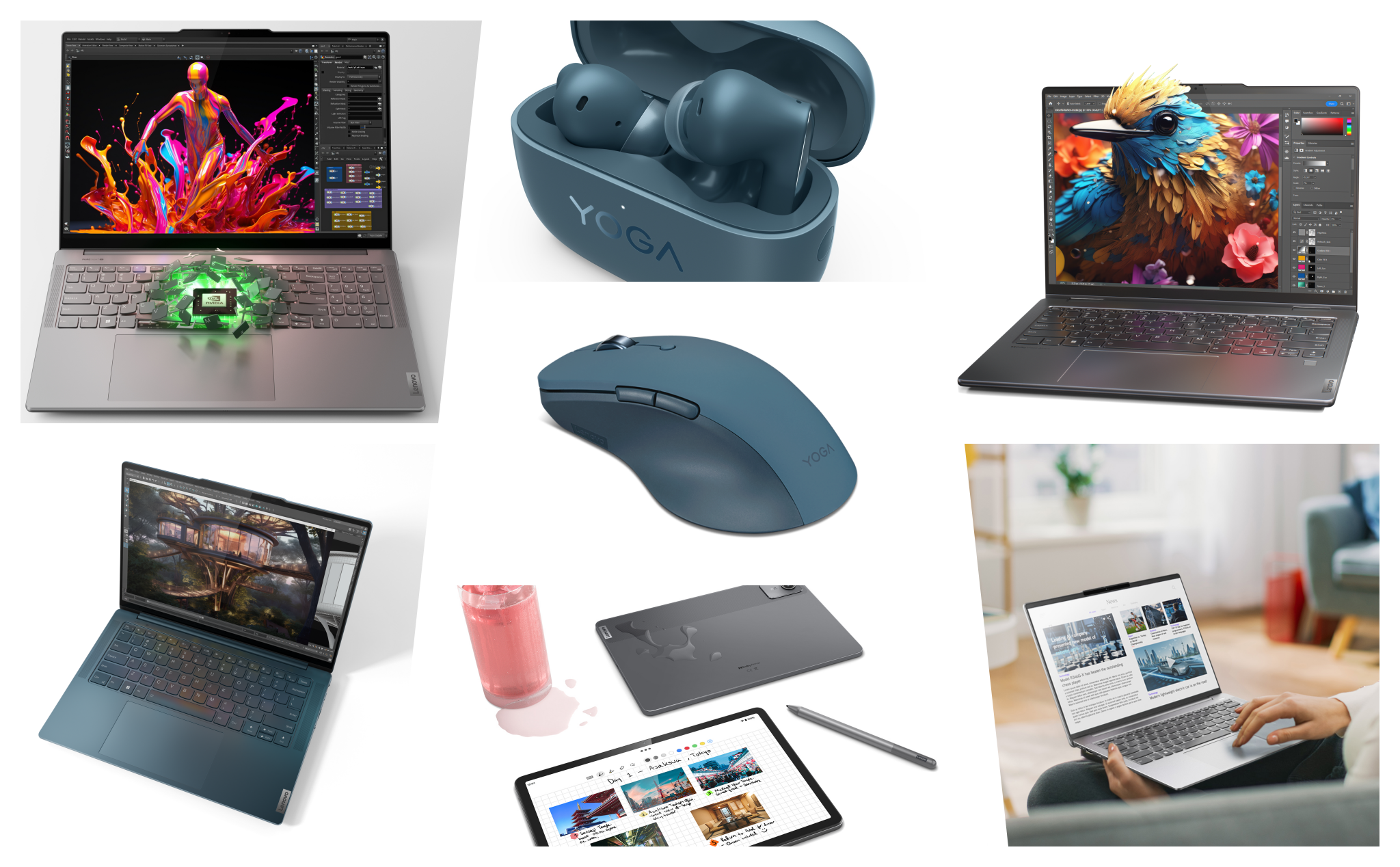 CES24: Lenovo ra mắt loạt thiết bị laptop Yoga AI, máy tính bảng, phụ kiện
