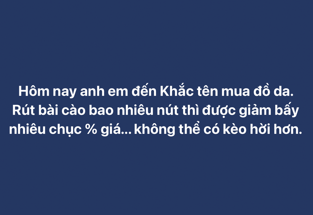 Hôm Nay Anh Em đến Khắc Tên Mua đồ Da. Rút Bài Cào Bao Nhiêu Nút Thì 