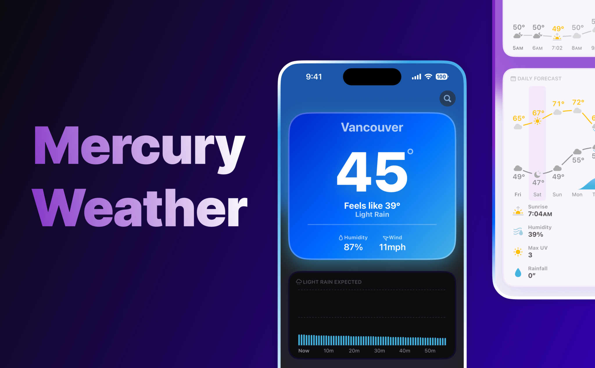 Giới thiệu ứng dụng thời tiết Mercury Weather: trực quan, dễ sử dụng, có cho iPhone, iPad và Mac