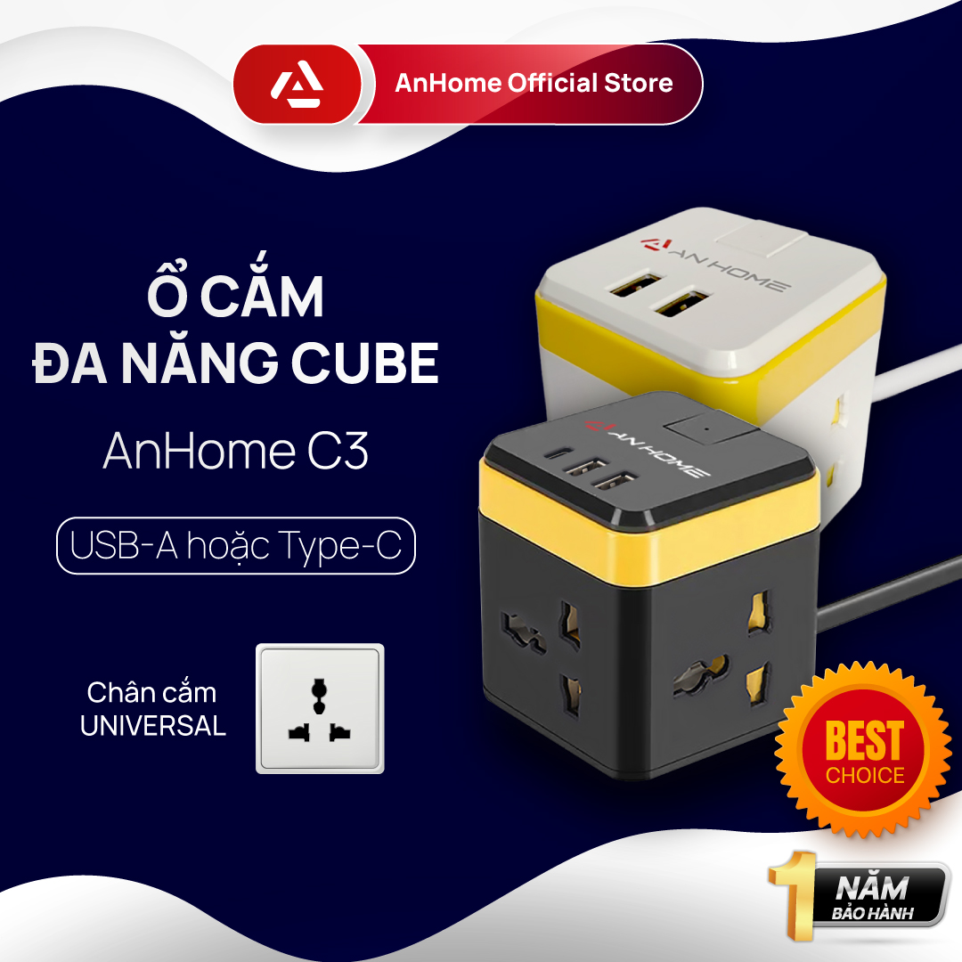 Trên tay ổ cắm điện đa năng Cube AnHome thiết kế nhỏ gọn và di động