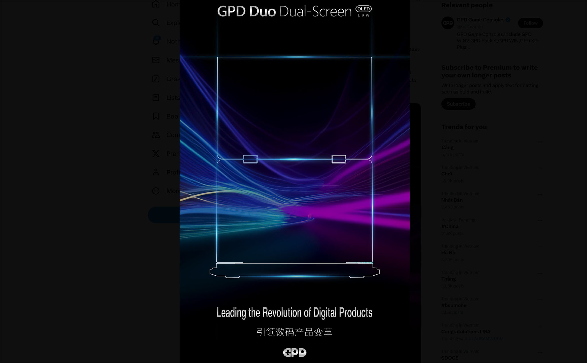 Computex 2024: GPD DUO - Laptop sở hữu 2 màn hình AM-OLED 10 bit