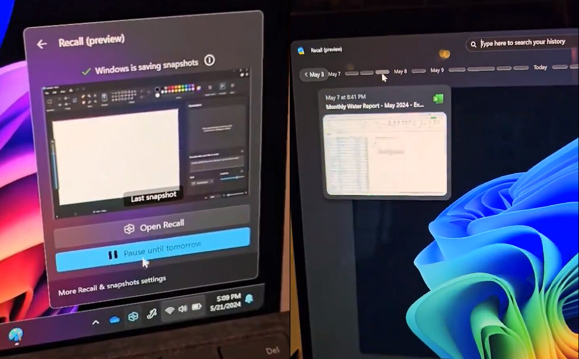 Hình ảnh thực tế tính năng Recall của Windows 11: chụp màn hình mỗi 5 giây, chạy cục bộ trên máy...