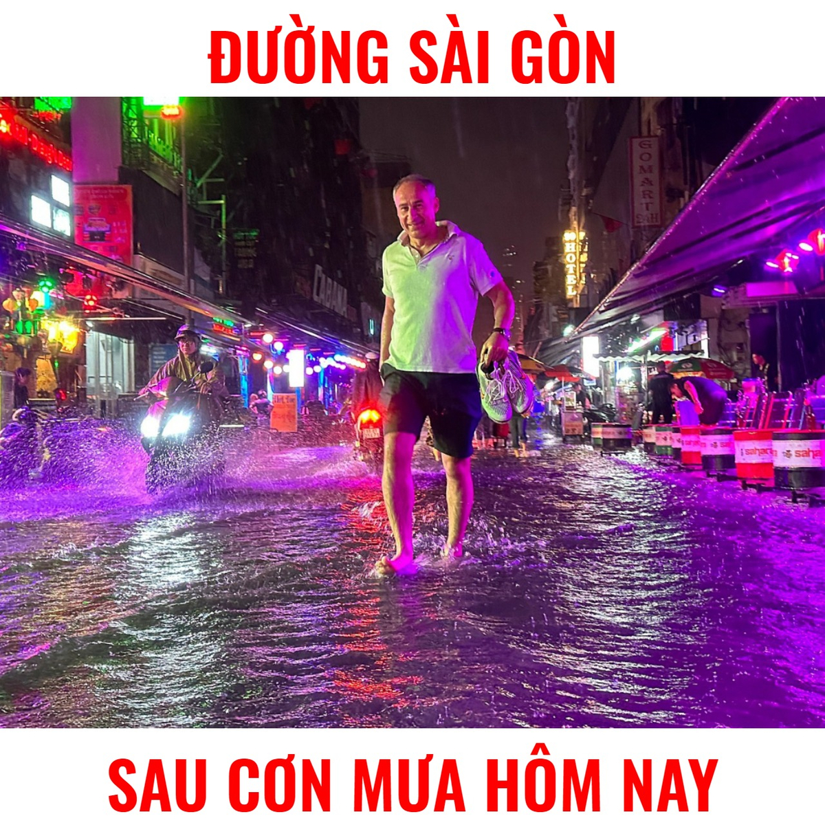 đường TP HCM ngập sau cơn mưa lớn | Viết bởi 504 Media