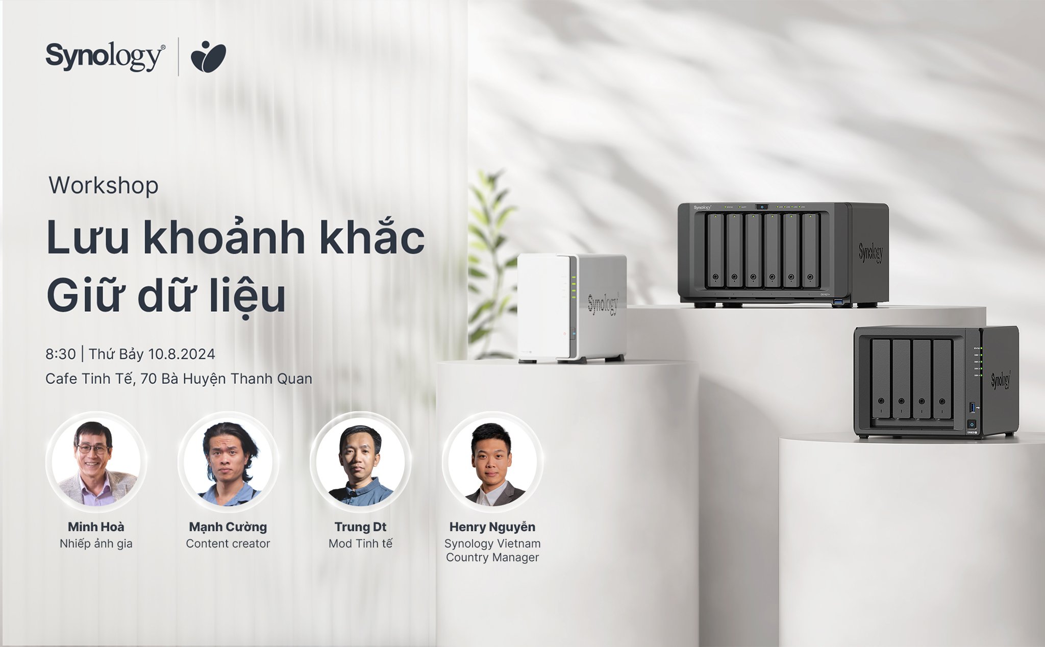 HCM - Mời tham dự workshop chủ đề: Lưu khoảnh khắc - Giữ dữ liệu cùng Synology