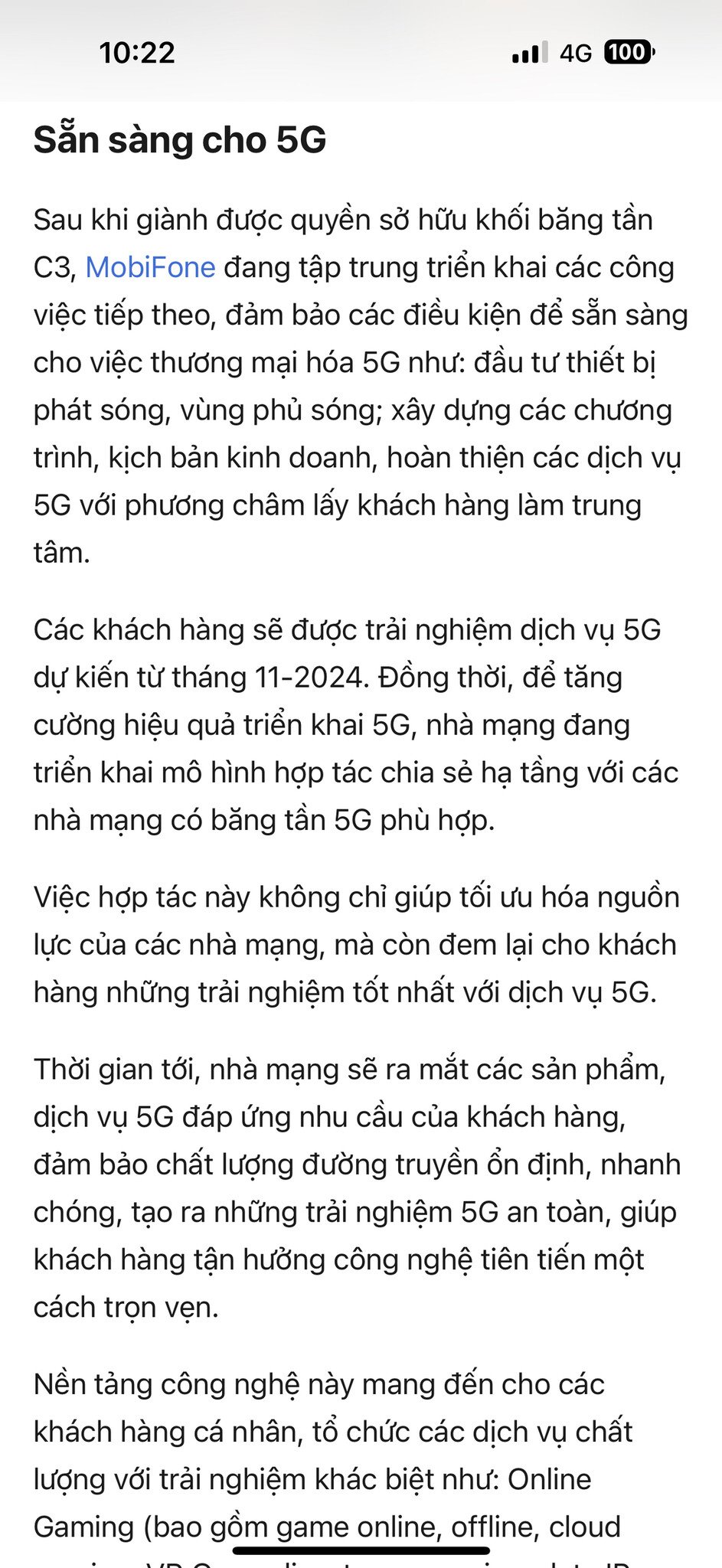 Vậy là phải tháng 11 mobifone mới cho trải nghiệm 5G. Chất lượng đã tệ mà còn chậm chạp