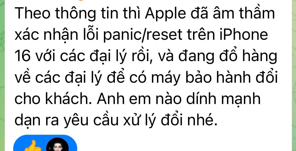 Apple đã âm thầm xác nhận lỗi panic/reset trên iPhone