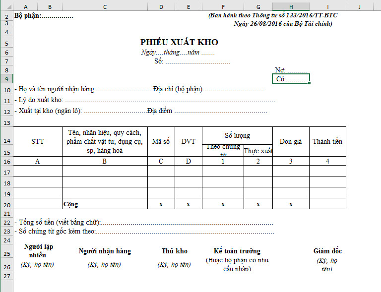 Tải Mẫu Phiếu Xuất Kho Excel Thông Tư 200 Excel Miễn Phí | Viết bởi ...