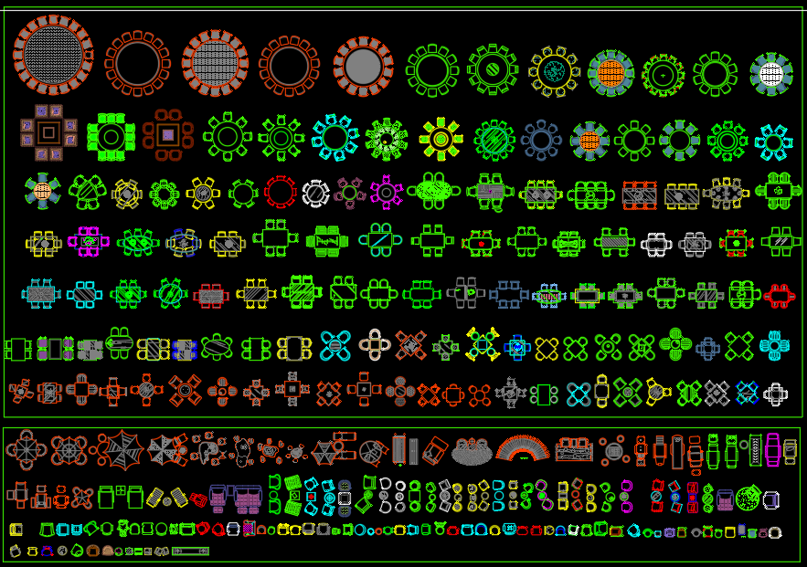 Thư viện CAD bàn ghế miễn phí, full nội thất bàn ghế trong autocad