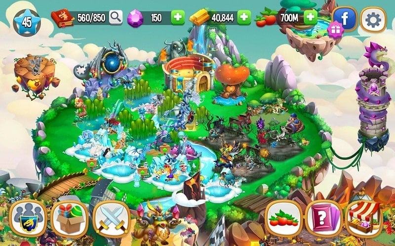 Tải Dragon City MOD full Tiền/99 999 Gems 2025 apk