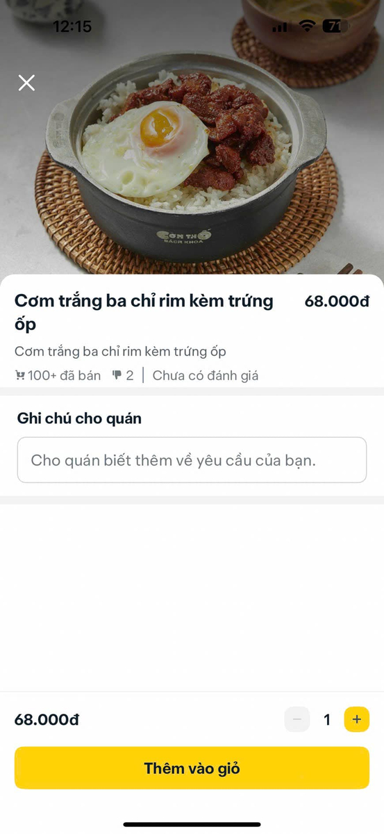 Tổng cộng 7 miếng thịt ba chỉ rim (dưới lớp trứng ốp là 4 miếng) :D