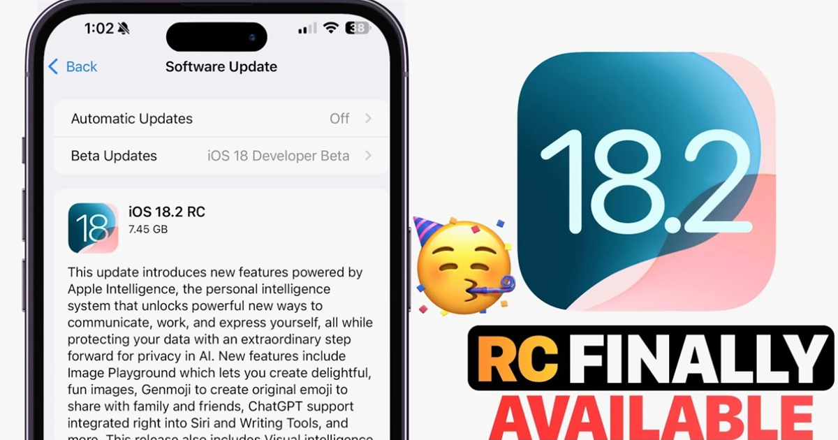 Có nên cập nhật iOS 18.2 RC 2 không?