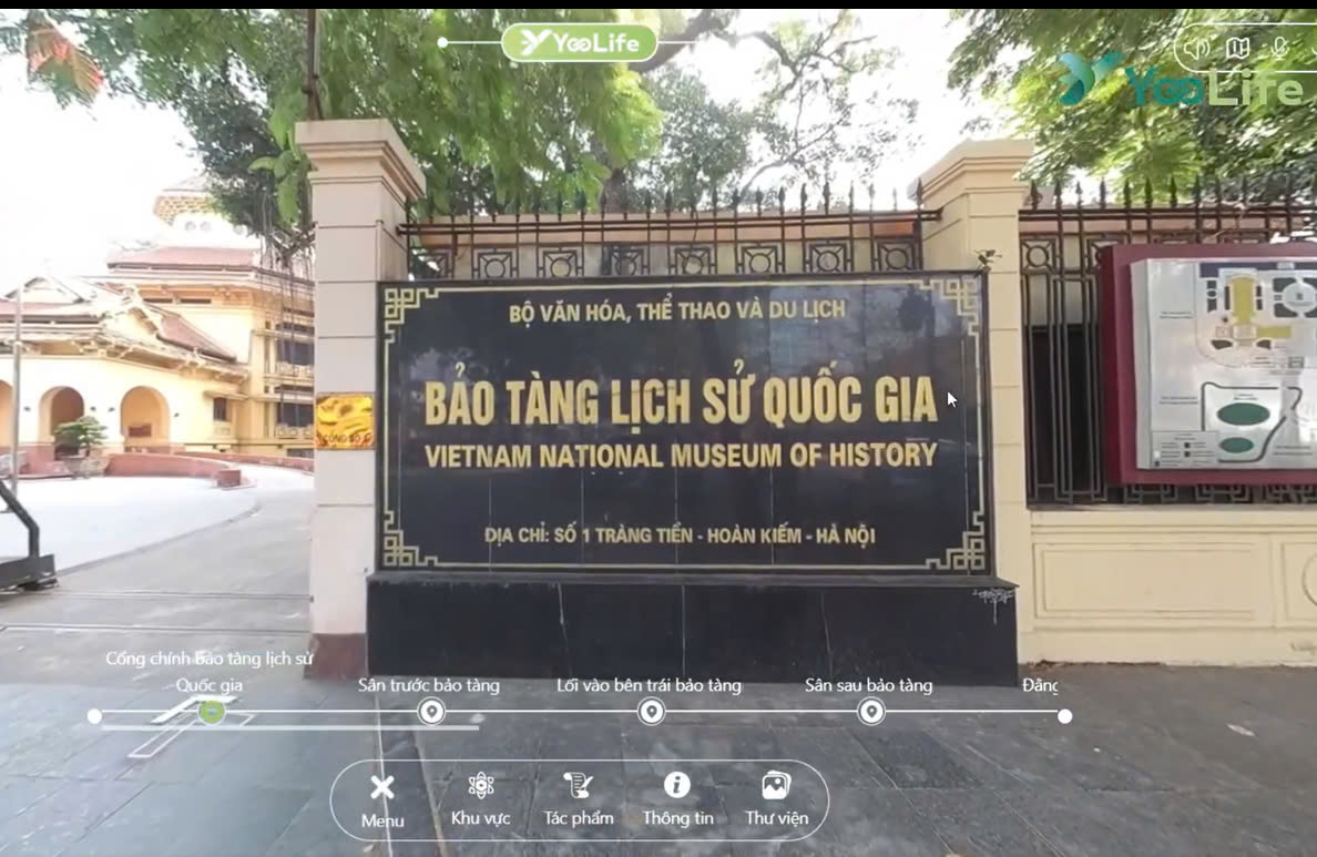 Tham quan Bảo tàng Lịch sử quốc gia bằng công nghệ VR360 trên app Yoolife nè các bác, không chỉ...