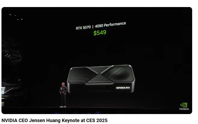 NVIDIA RTX 5070 mạnh ngang 4090 với giá bằng 1/3