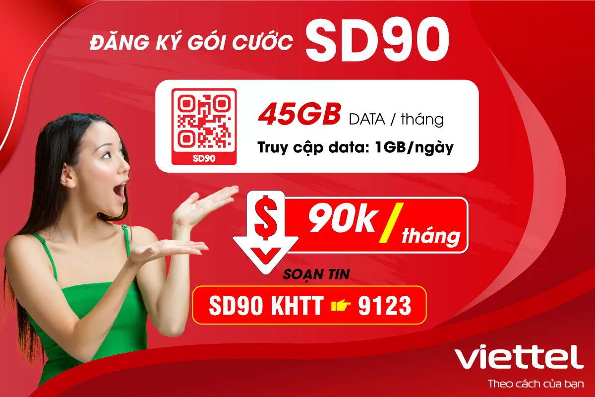 Viettel Giới Thiệu Gói Cước 4G SD90 - Dữ Liệu Lớn, Giá Hợp Lý