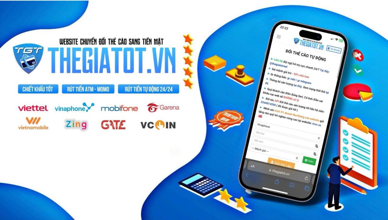 TheGiaTot.Vn Đổi Thẻ Cào Chiết Khấu Tốt Nhất Việt Nam