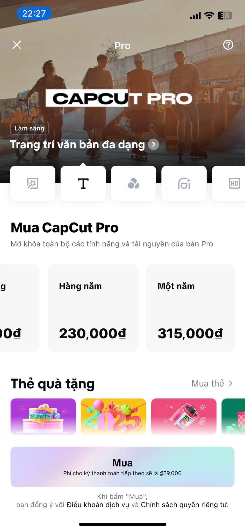 Xé túi mù phiên bản Capcut trên điện thoại