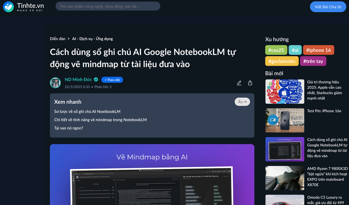 Các bài viết trên website và app Tinh Tế dạo gần đây không còn bút lưu vào bookmark nữa?